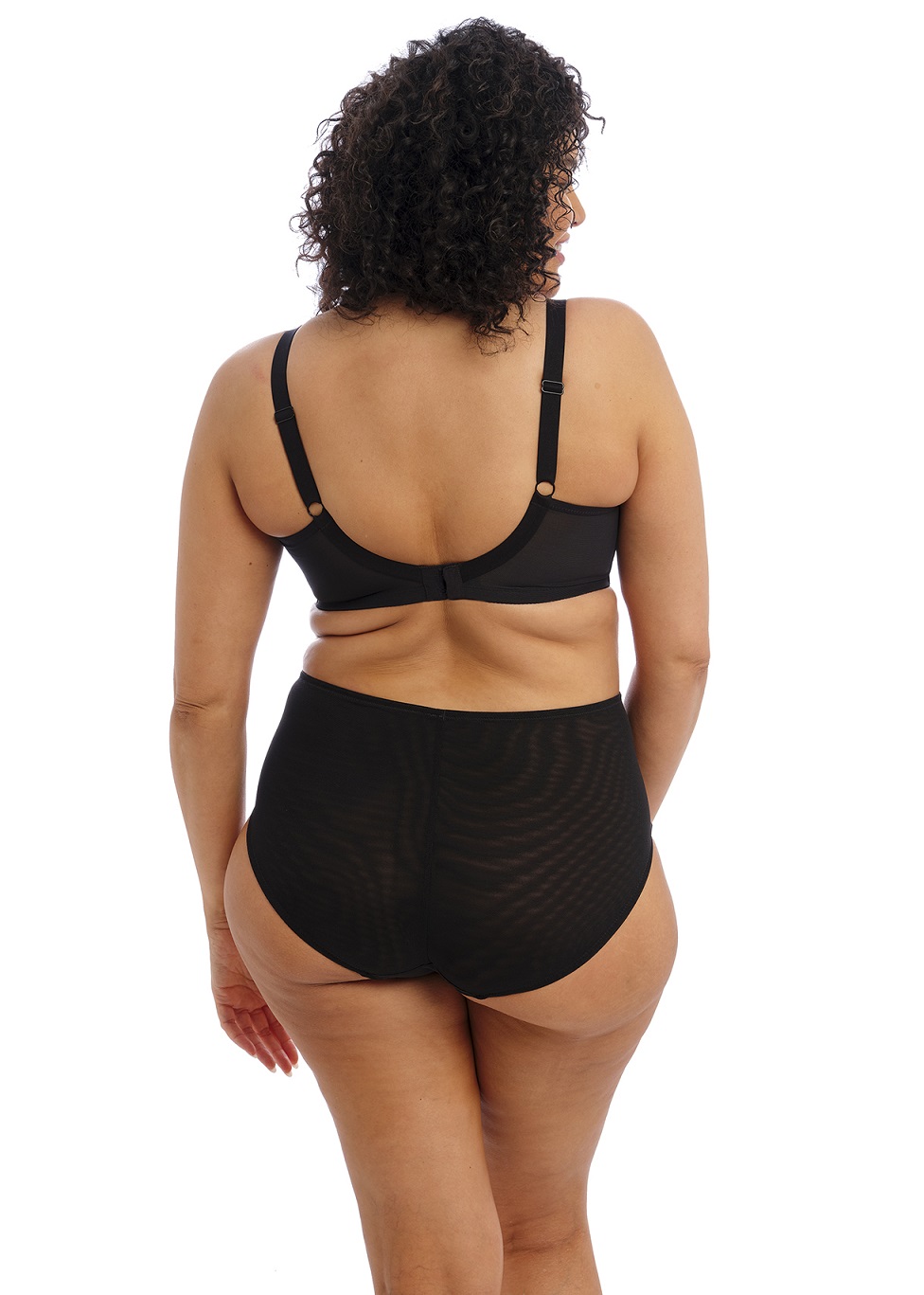 Breiter Slip "Brianna" in "Schwarz" von Elomi EL8085 + Plunge BH Rückseite