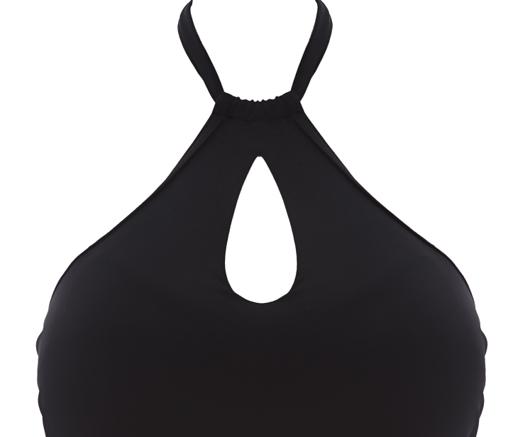 Badeanzug mit Bügel Remix in Schwarz von FREYA AS3848 Detail Cut Out Vorderansicht