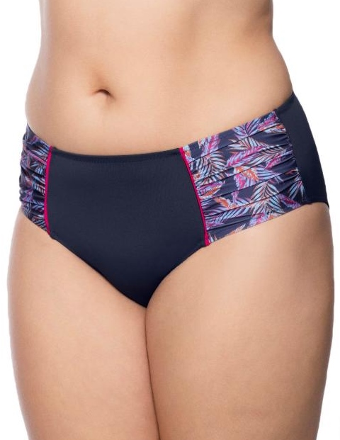 Hoher Bikini-Slip Nizza, Blau, von ULLA Dessous, Detailansicht