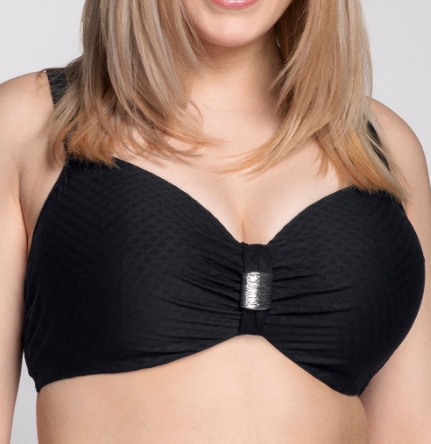 Bikini BH St. Tropez in Schwarz von Ulla Dessous 9122 Detailansicht