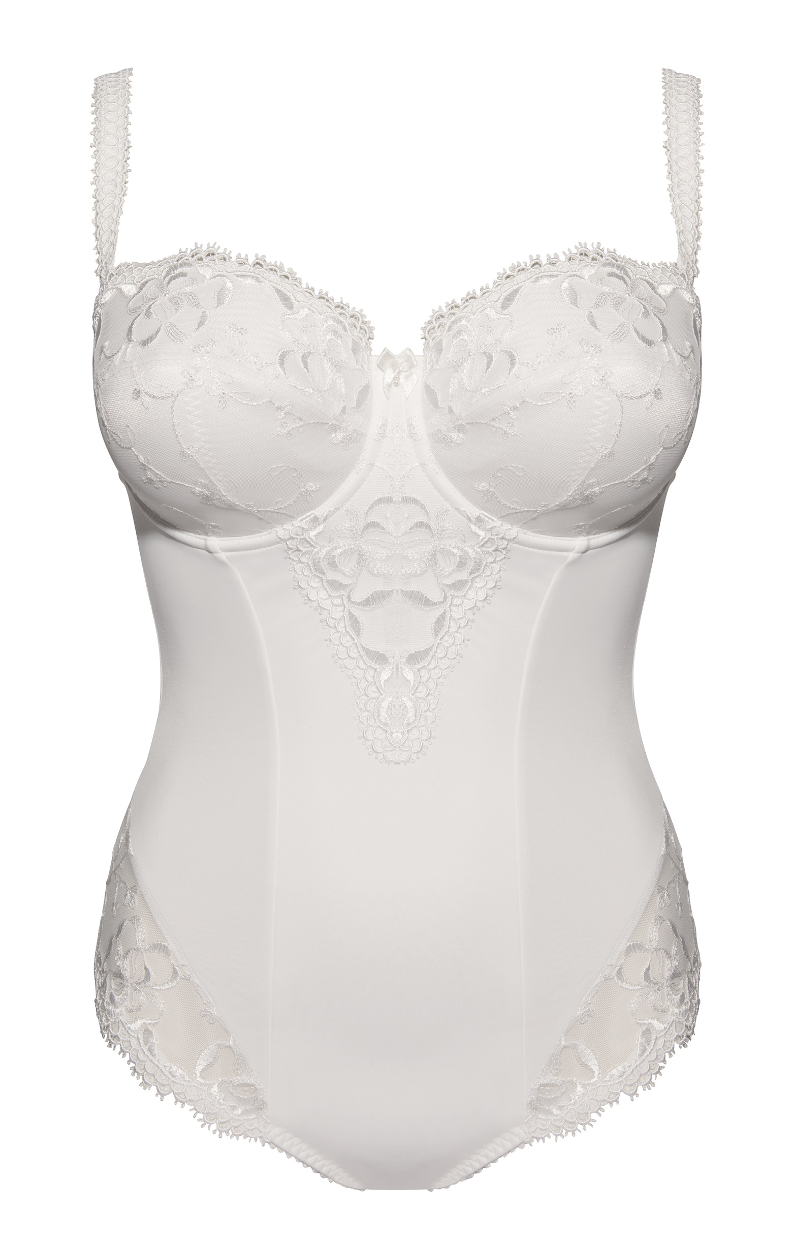 Body, Victoria, Ècru,von ULLA Dessous, Cut Out, Vorderansicht