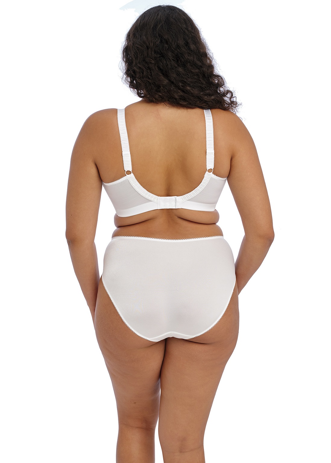 BH ohne Bügel "Cate" in Weiß von "Elomi" EL4033 + Slip EL4035 Rückansicht