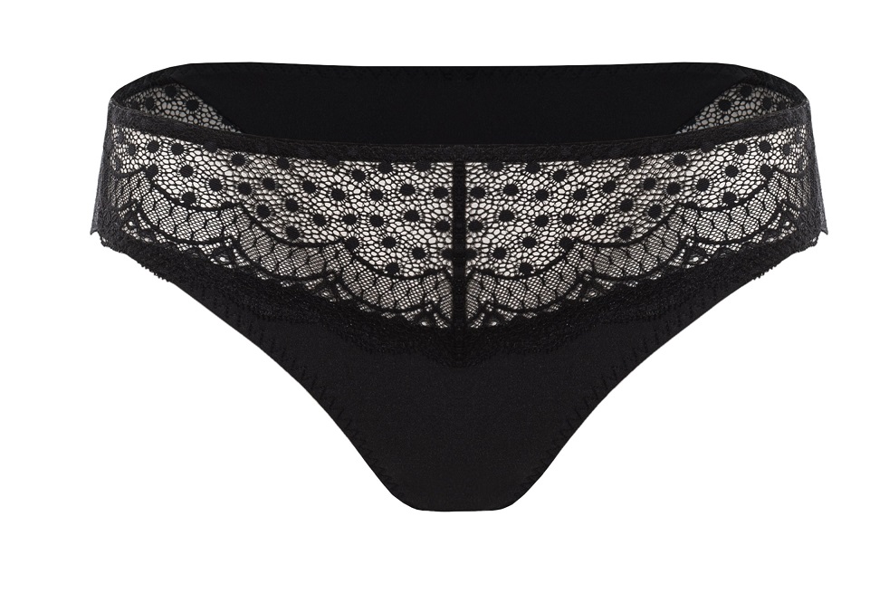 Leichter Rioslip Schwarz Josy von Ulla Dessous, 6732 Cut Out Vorderansicht