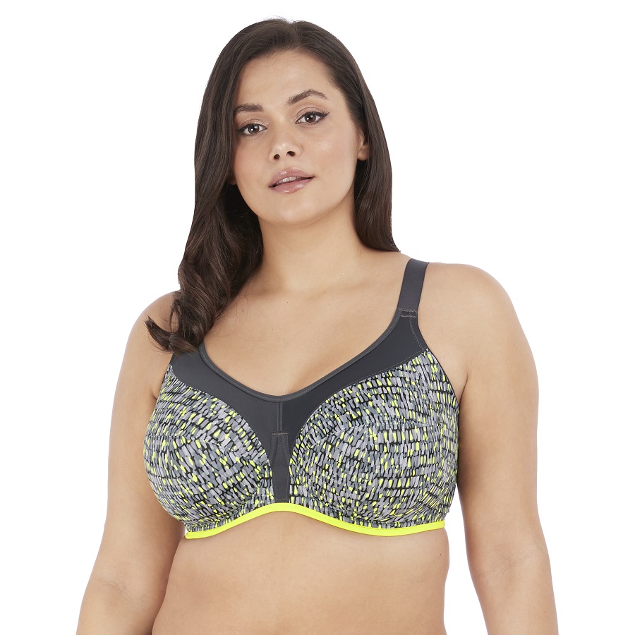 Sport BH mit Bügel, Energise, Lime Twist, von ELOMI Lingerie,EL8042, Vorderansicht