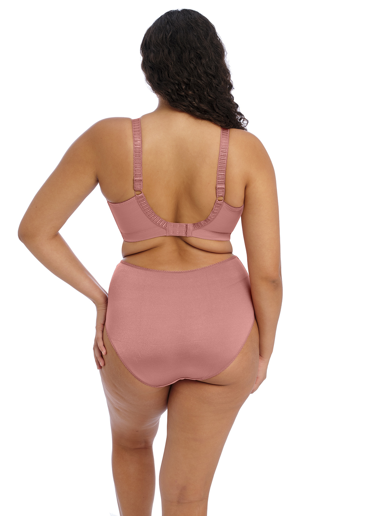 BH ohne Bügel "Cate" in Rosewood von "Elomi" EL4033 + Slip EL4035 Rückansicht