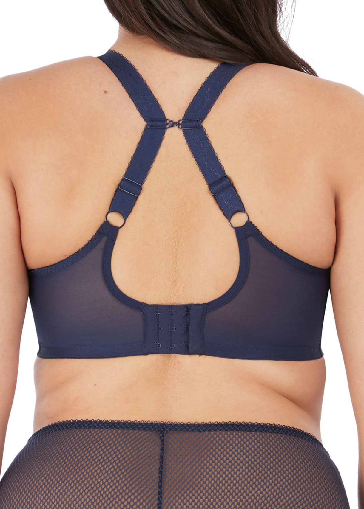 Plunge Stretch BH mit Bügel Charley in Navy von ELOMI Lingerie EL4382 Detail Racerback