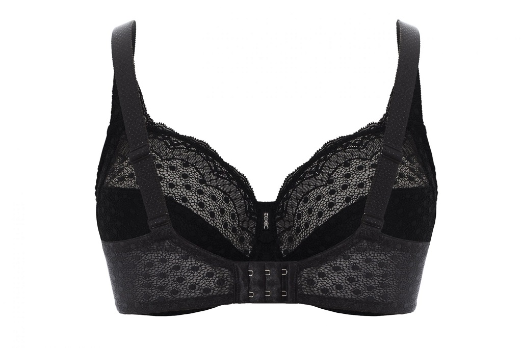 BH mit Bügel Josy in Schwarz von Ulla Lingerie fèminine 6722 Cut Out Rückansicht