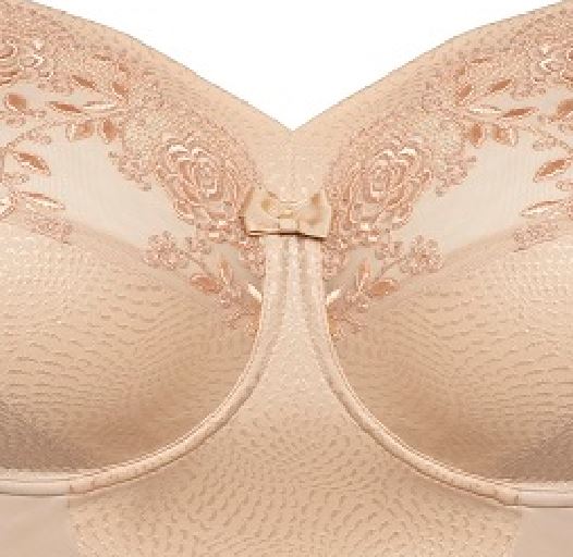 Body mit Bügel und Blende, Ella in Biskuit von ULLA Dessous, 3675, Cut Out, Ausschnitt