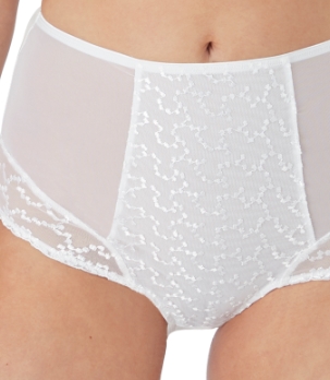 Hoher Taillenslip „Ana" in "Weiß“ von FANTASIE Lingerie, 6708, Detail, Vorderansicht