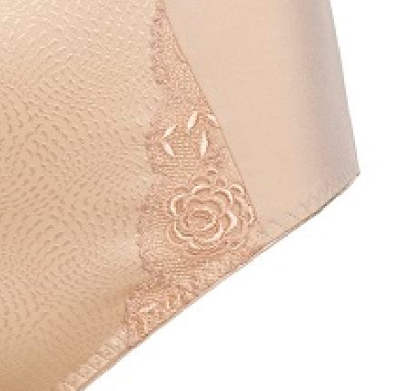 Body mit Bügel und Blende, Ella in Biskuit von ULLA Dessous, 3675, Cut Out, Beinausschnitt