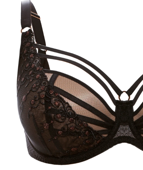 BH mit Bügel Exclusive Line in Schwarz von Ulla Dessous 8529 Cut Out