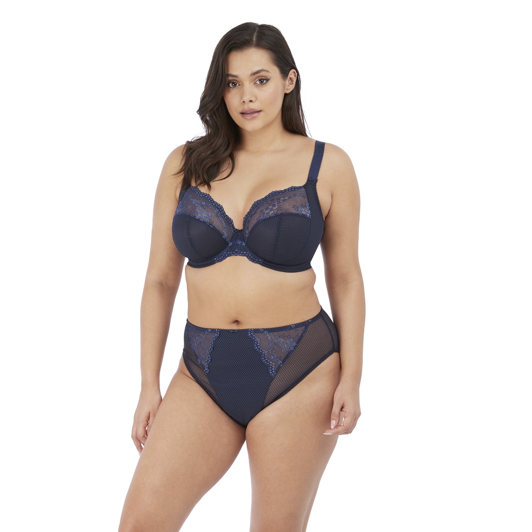 Plunge Stretch BH mit Bügel Charley in Navy, von ELOMI Lingerie EL4382 Kombination Vorderansicht