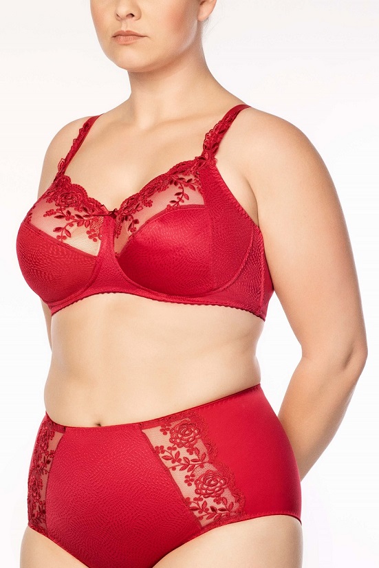 Ella, Feuer, BH ohne Bügel von ULLA Dessous, 3628, Seitenansicht