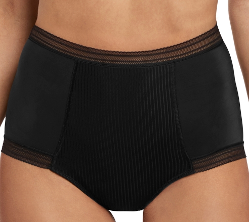 Hoher Taillenslip, Fusion Schwarz von FANTASIE Lingerie, FL3098, Detail, Vorderansicht