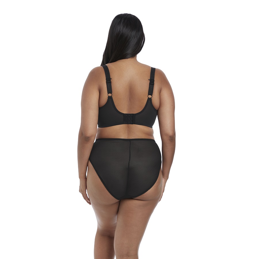 Plunge Stretch BH mit Bügel, Charley in Schwarz von ELOMI Lingerie EL4382 Kombination Rückansicht