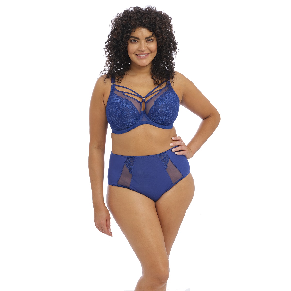 Breiter Slip "Brianna" in "Lapis" von Elomi EL8085 + Plunge BH Vorderseite