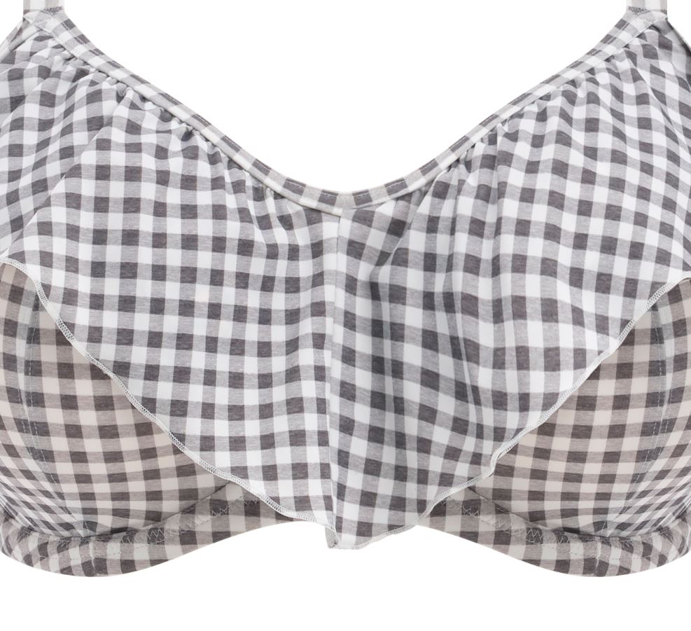 Bikini Top mit Bügel Checkmate in Grey Marl von ELOMI-ES800306 Cut Out Detail Vorderansicht