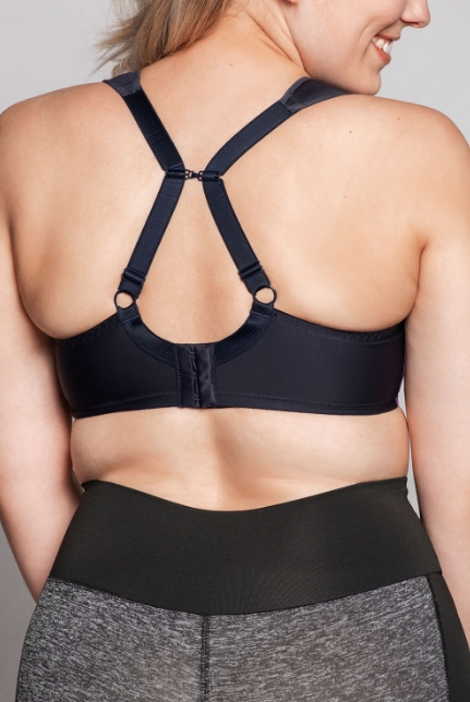 Sport BH mit Bügel, Sydney Marine-Pink von Ulla Lingerie Fèminine, Rückansicht