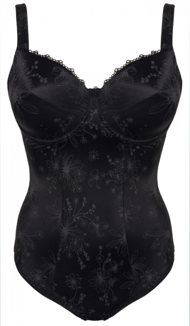 Body Viola, Schwarz, von ULLA Dessous, Cut Out, Vorderansicht