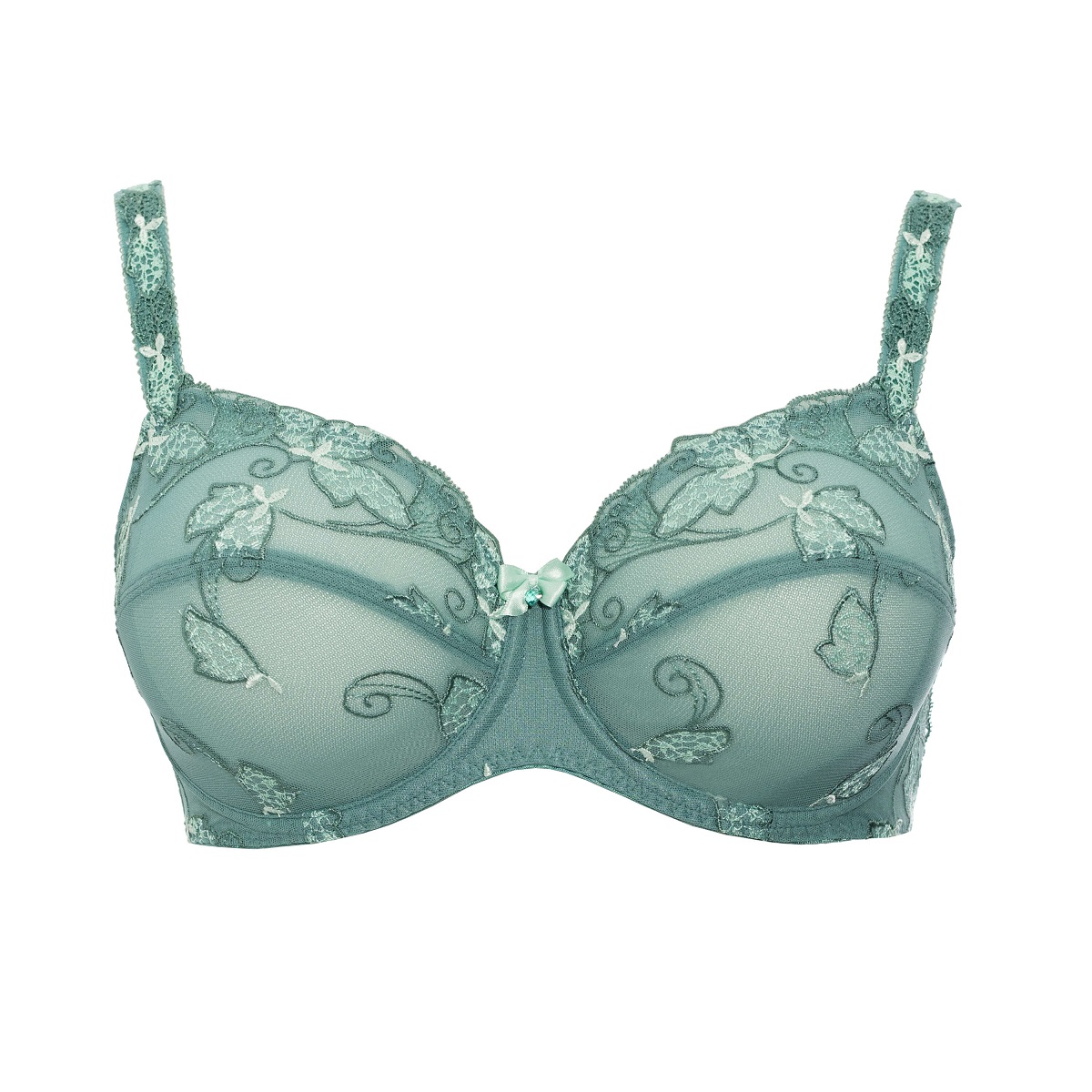 BH mit Bügel Carla in Jade von ULLA Dessous 2123 Cut Out Vorderansicht