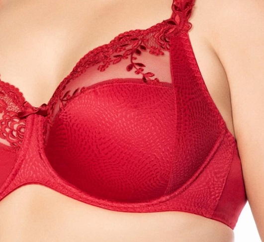 BH mit Bügel, Ella, Feuer, von ULLA Dessous, Ausschnitt, 3623, Seitenansicht