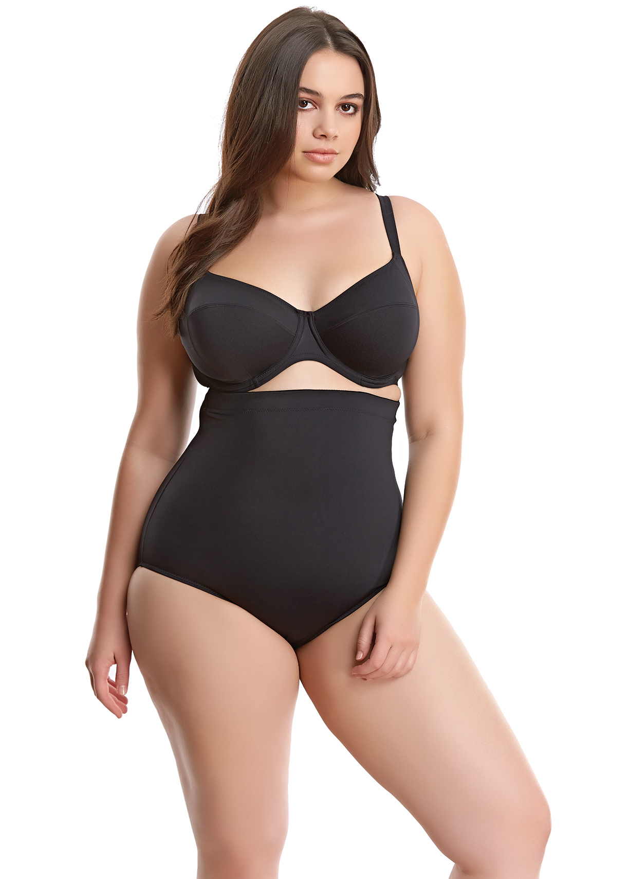 Bikini-BH mit Bügel, Essential Schwarz von ELOMI Swim, Kombi, Vorderansicht