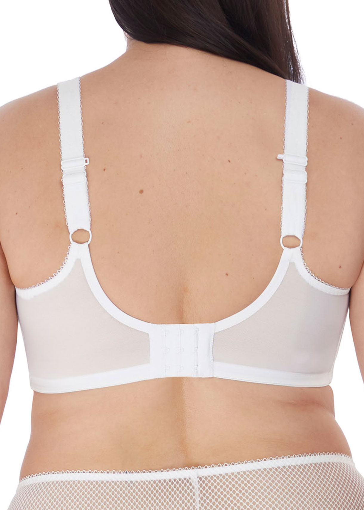 Plunge Stretch BH mit Bügel Charley in Weiß von ELOMI Lingerie Rückansicht