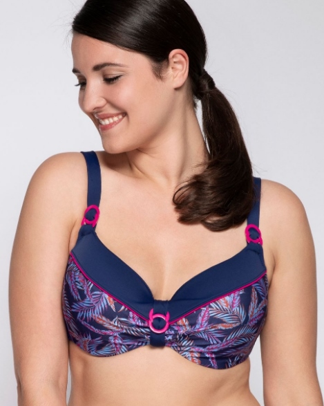 Bikini-Top Nizza, Blau, von ULLA Dessous, Vorderansicht