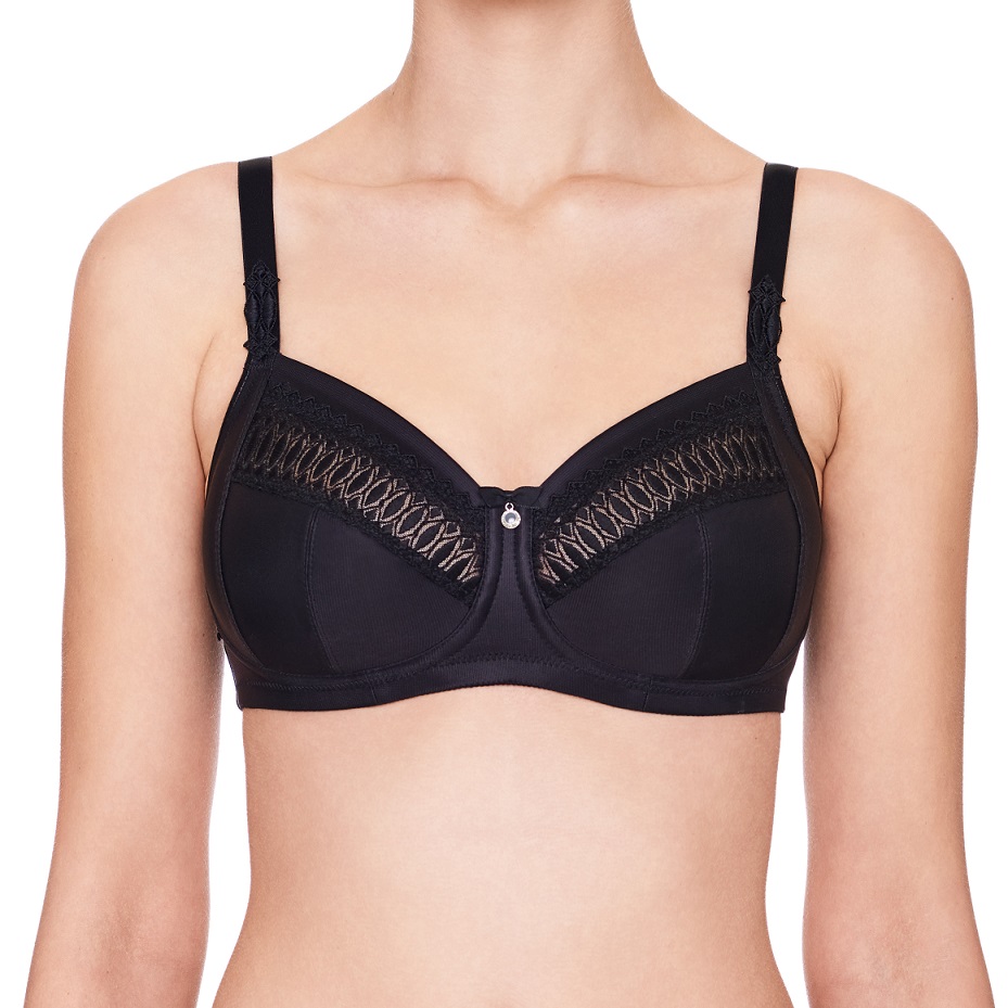 BH ohne Bügel, Santorin Schwarz von Susa Lingerie, 8138, Vorderansicht