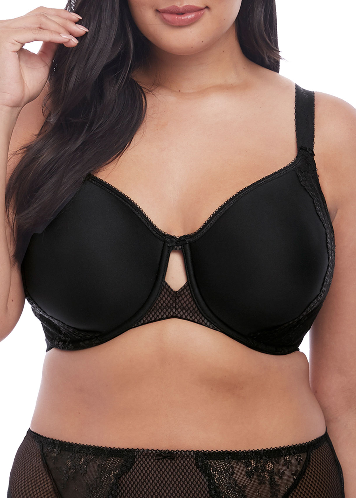 Spacer BH mit Bügel in Schwarz von ELOMI Lingerie EL4383 Vorderansicht