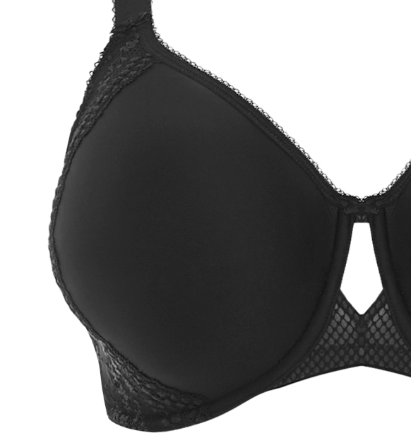 Spacer BH mit Bügel in Schwarz von ELOMI Lingerie EL4383 Detail Cut Out